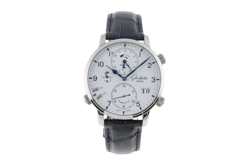 Glashütte Senator steel automatic men's watch 1-89-02-03-02-30 LP: 42700EUR [2504838]