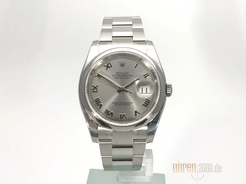 Rolex Datejust 36 116200 Rhodium Römisch
