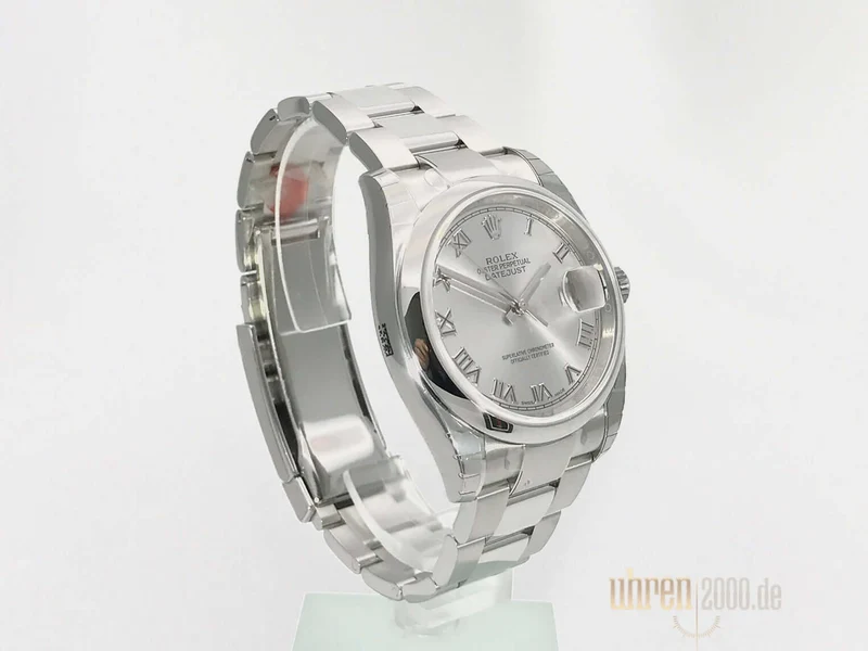 Rolex Datejust 36 116200 Rhodium Römisch