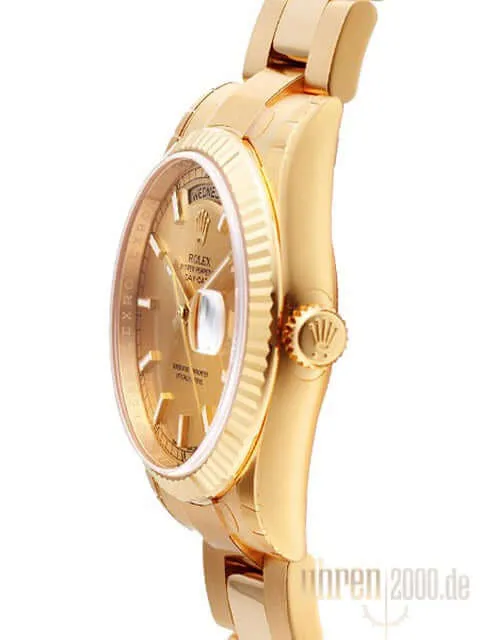 Rolex Day-Date 36 118238 Gelbgold Champagner Index Oyster-Band