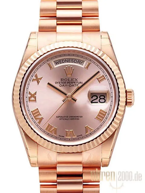 Rolex Day-Date 36 118235 Everose-Gold Pink Römisch