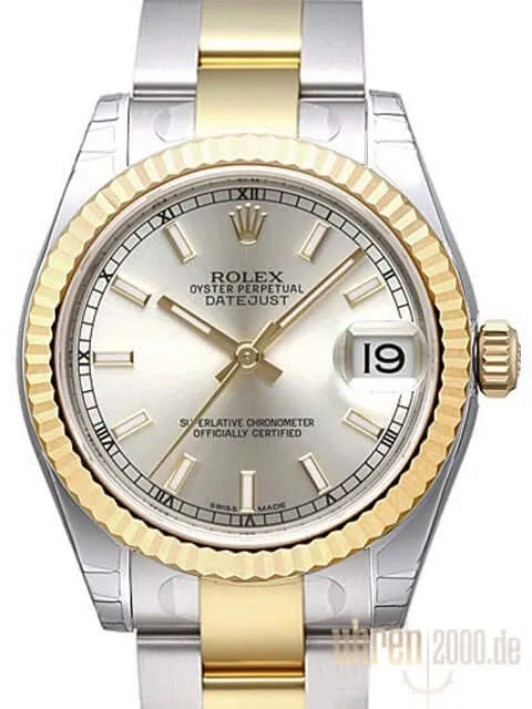 Rolex Datejust 31 Edelstahl Gelbgold 178273 Silber