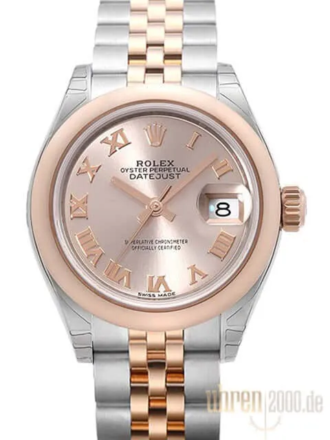 Rolex Datejust 28 279161 Pink Römisch Jubile-Band