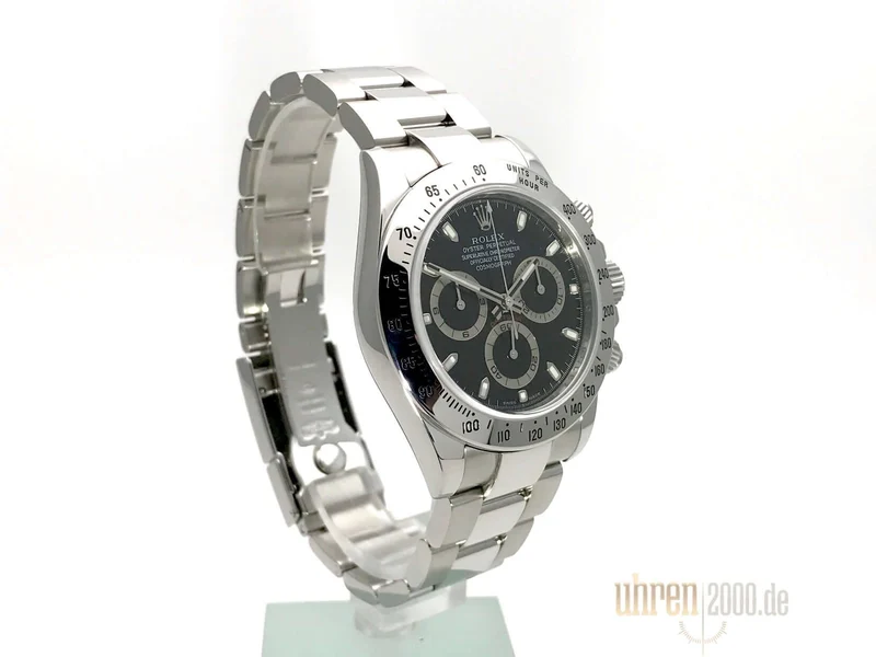 Rolex Daytona Edelstahl 116520 Schwarz gebraucht aus 2008 LC100