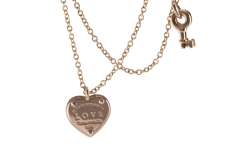 Tiffany & Co. bracelet with heart pendant & key 18k rose gold retail price: 1950,- €[KL26000]