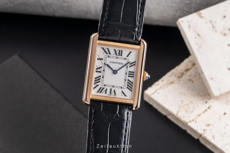 Cartier Tank 18 ct red gold quartz men's watch W5200025 [2505322]
