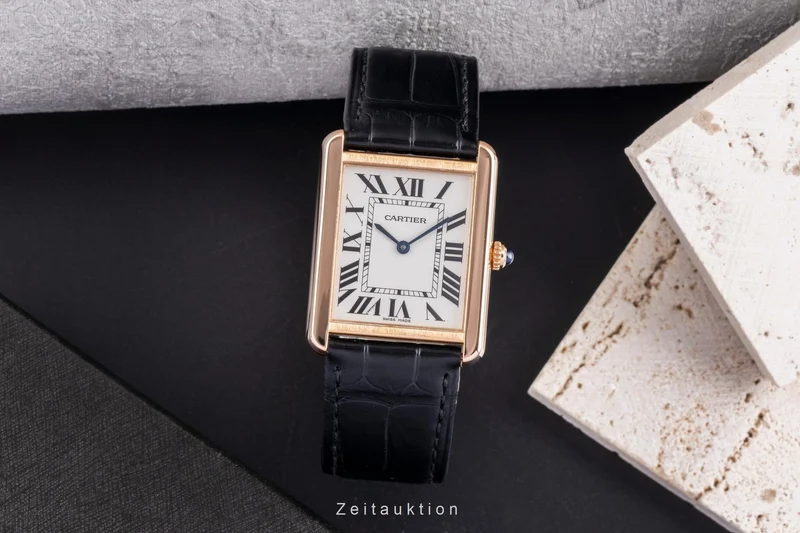 Cartier Tank 18 ct red gold quartz men's watch W5200025 [2505322]