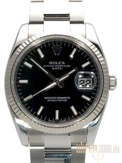 Rolex Oyster Perpetual Date 34 115234 Schwarz aus 2010