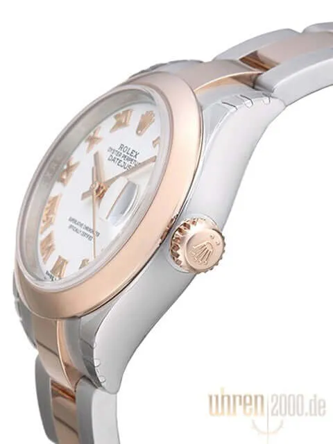 Rolex Datejust 28 279161 Edelstahl Everose‑Gold Weiß Römisch