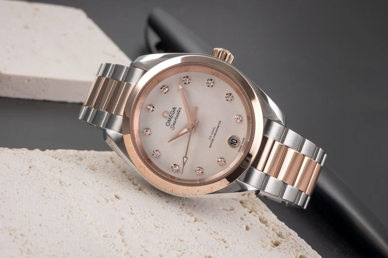 Omega Seamaster steel / gold automatic women's watch 220.20.34.20.52.001 [2504899]