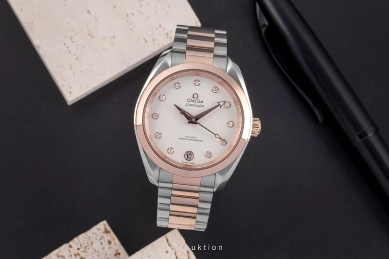 Omega Seamaster steel / gold automatic women's watch 220.20.34.20.52.001 [2504899]