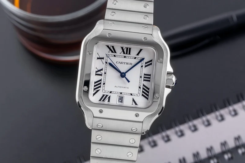 Cartier Santos steel automatic men's watch WSSA0018 LP: 8850EUR [2505259]