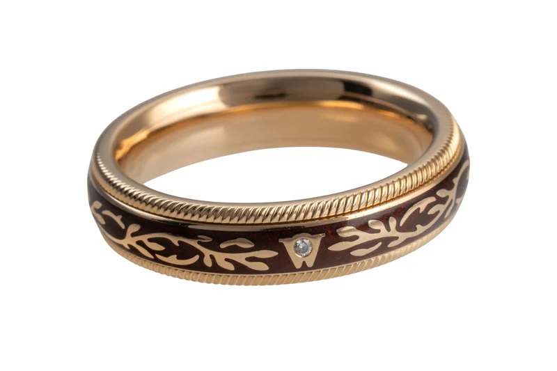 Wellendorff ring Nougat Fantasie rotating ring 18k (0.750) gold Size 54 B&P [KL25998]