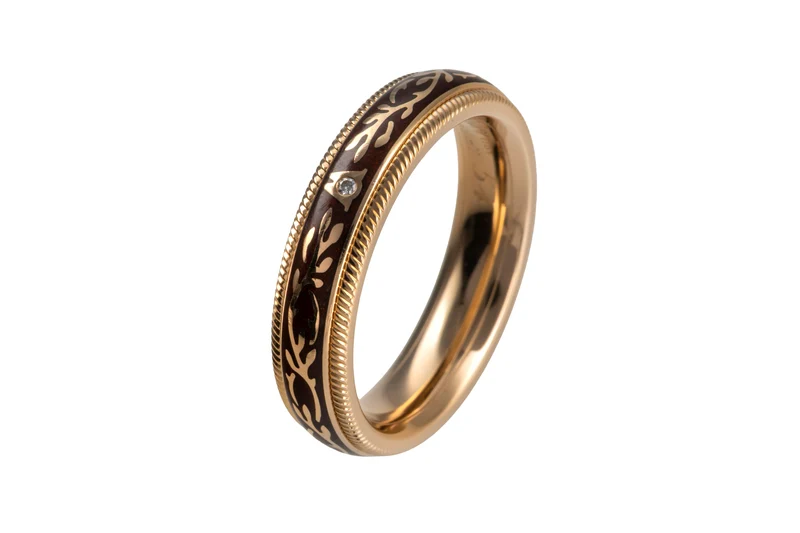 Wellendorff ring Nougat Fantasie rotating ring 18k (0.750) gold Size 54 B&P [KL25998]