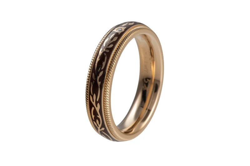 Wellendorff ring Nougat Fantasie rotating ring 18k (0.750) gold Size 54 B&P [KL25998]