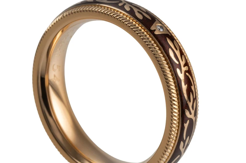 Wellendorff ring Nougat Fantasie rotating ring 18k (0.750) gold Size 54 B&P [KL25998]