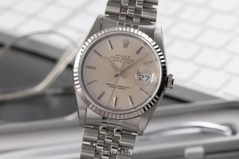 Rolex Datejust steel / white gold automatic men's watch 16234 [2505131]