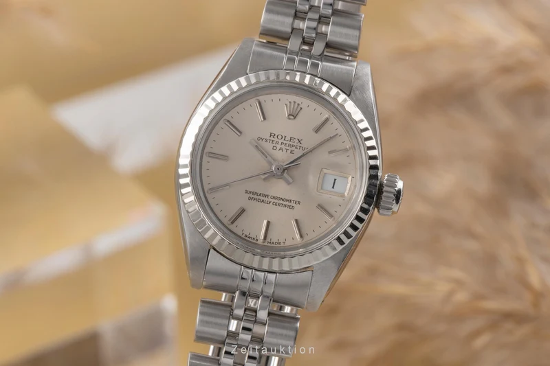 Rolex Date steel / white gold automatic women's watch 6917 Vintage [2504195]