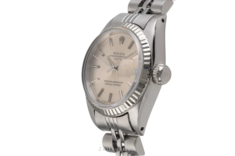 Rolex Date steel / white gold automatic women's watch 6917 Vintage [2504195]