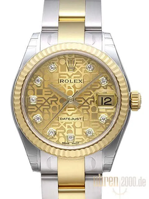 Rolex Datejust 31 Edelstahl Gelbgold 178273 Champagner Jubile Diamant
