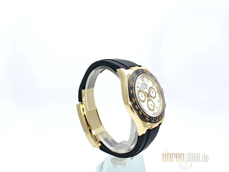 Rolex Daytona 116518LN Gelbgold Oysterflex Zifferblatt Weiß