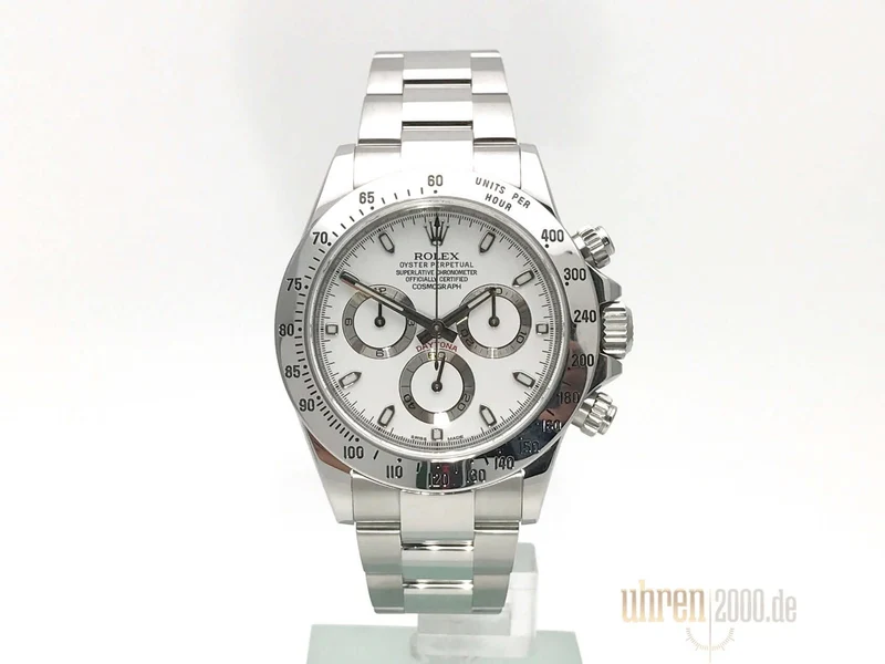 Rolex Daytona Edelstahl 116520 Weiß aus 2013 LC100