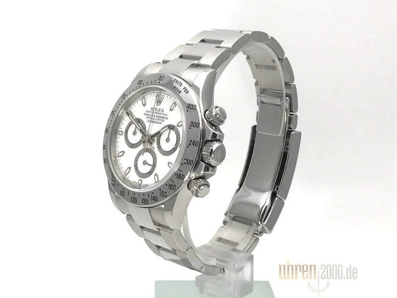 Rolex Daytona Edelstahl 116520 Weiß aus 2013 LC100
