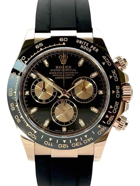Rolex Daytona 116515 LN Everose-Gold Schwarz Oysterflex