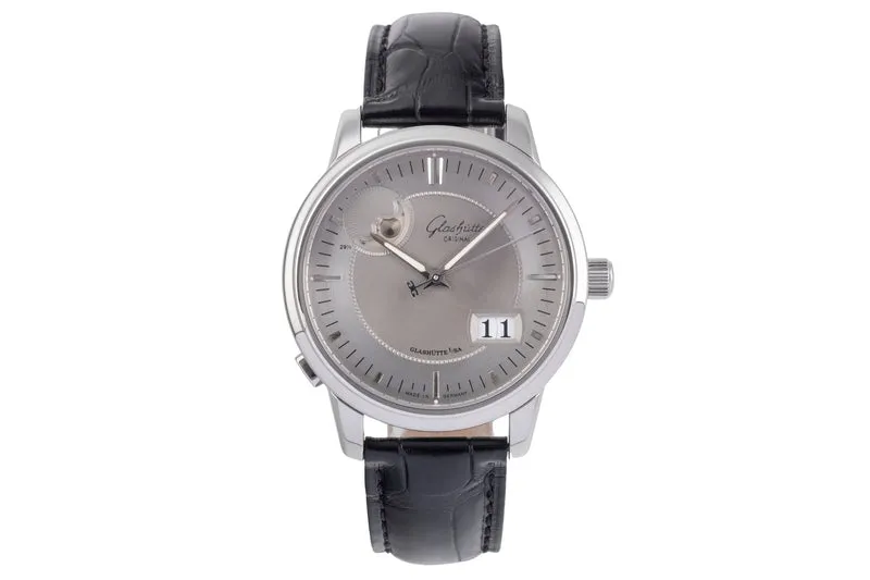 Glashütte Senator steel automatic men's watch 100-04-03-02-04 LP: 12000EUR [2504331]