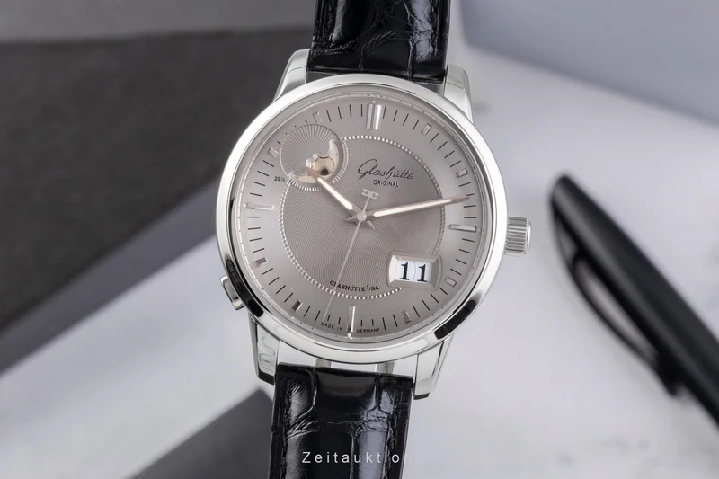 Glashütte Senator steel automatic men's watch 100-04-03-02-04 LP: 12000EUR [2504331]