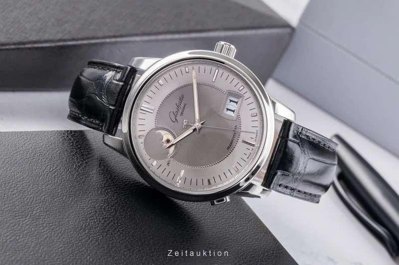 Glashütte Senator steel automatic men's watch 100-04-03-02-04 LP: 12000EUR [2504331]
