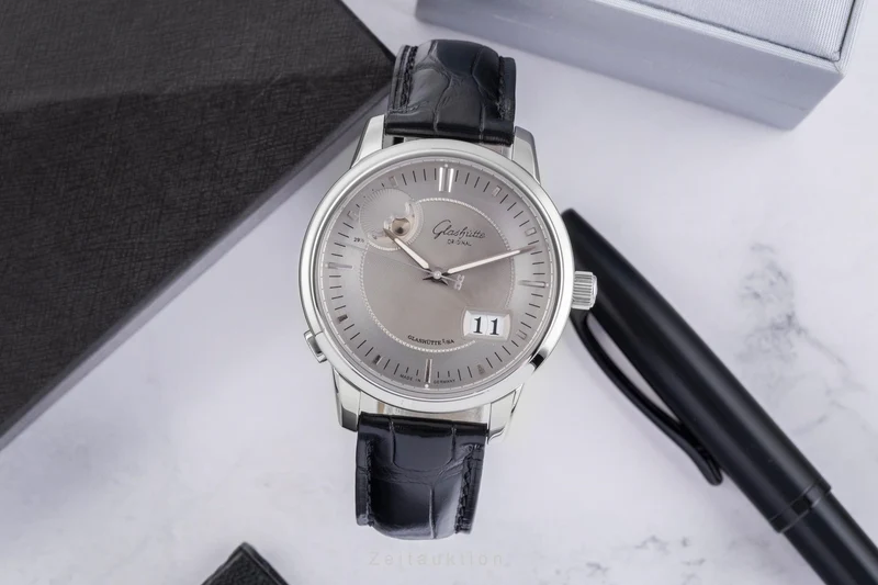 Glashütte Senator steel automatic men's watch 100-04-03-02-04 LP: 12000EUR [2504331]