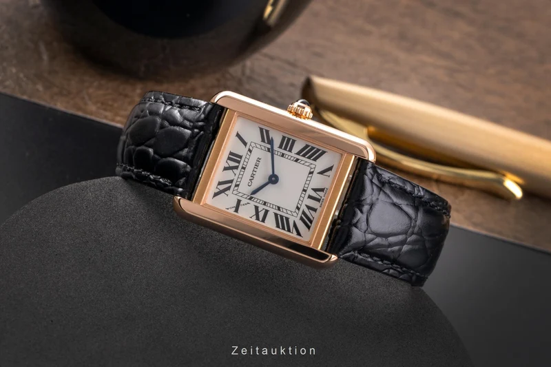 Cartier Tank 18 ct red gold quartz men's watch W5200024 [2505228]