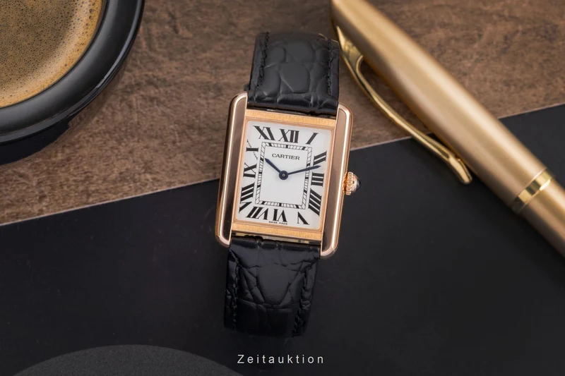 Cartier Tank 18 ct red gold quartz men's watch W5200024 [2505228]