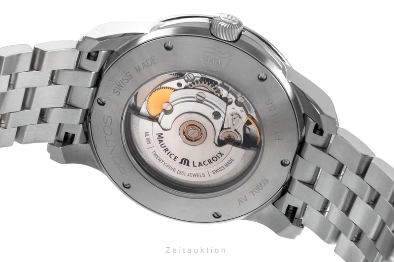 Maurice Lacroix Pontos steel automatic men's watch PT6158-SS002-63E-1 [2505140]