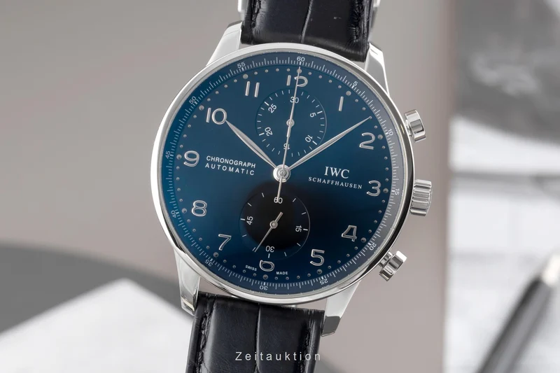 IWC Portugieser chronograph steel automatic men's watch IW371447 LP: 9100EUR [2504743]