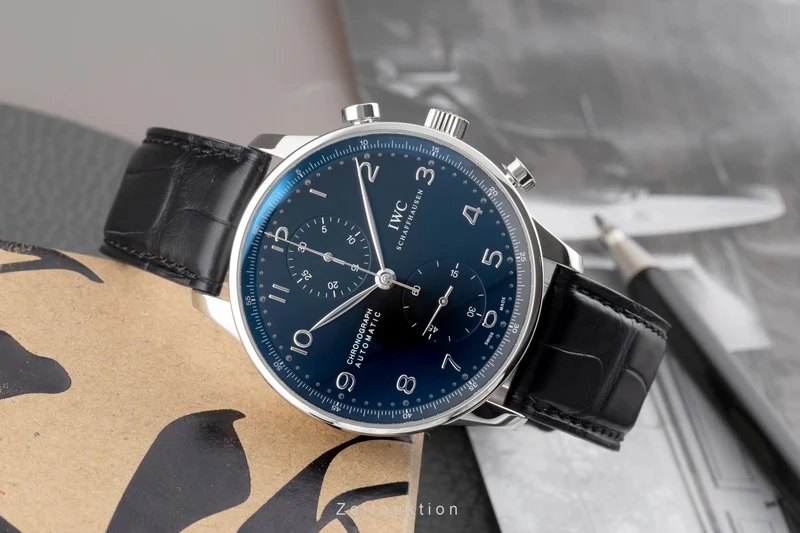 IWC Portugieser chronograph steel automatic men's watch IW371447 LP: 9100EUR [2504743]