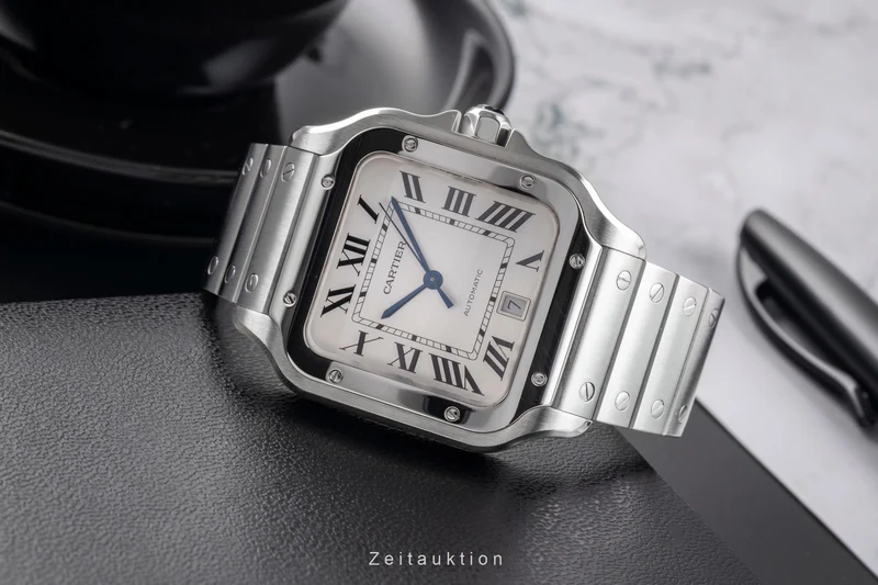 Cartier Santos steel automatic men's watch WSSA0009 LP: 8850EUR [2505196]