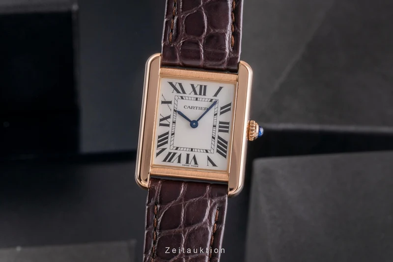 Cartier Tank 18 ct red gold quartz unisex W5200024 [2505200]