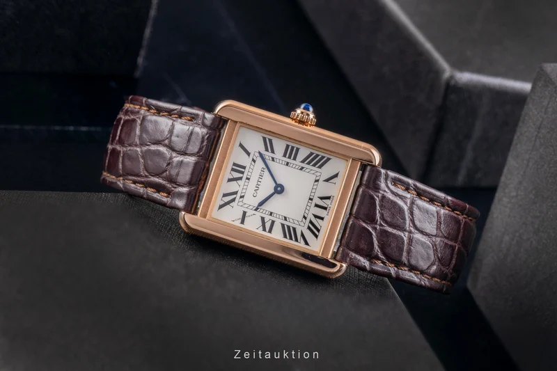 Cartier Tank 18 ct red gold quartz unisex W5200024 [2505200]