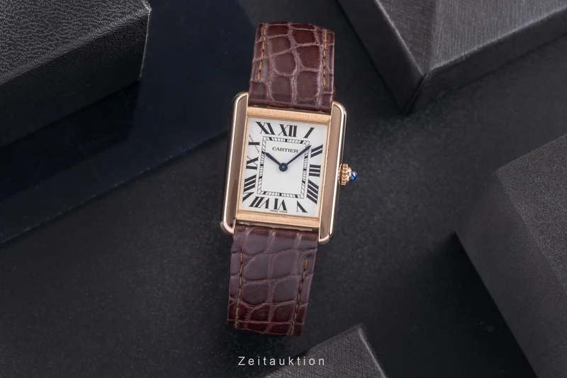 Cartier Tank 18 ct red gold quartz unisex W5200024 [2505200]