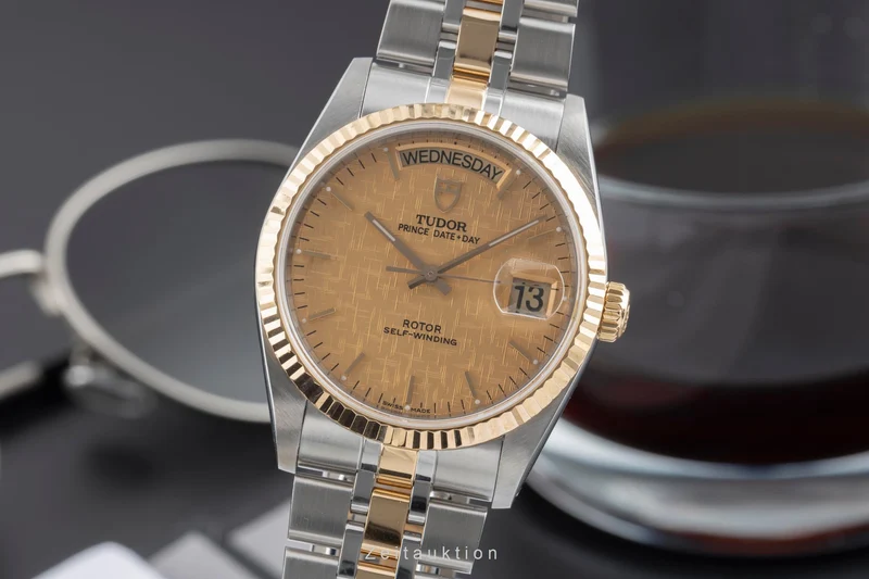 Tudor Date-Day steel / gold automatic men's watch 76213 [2503822]