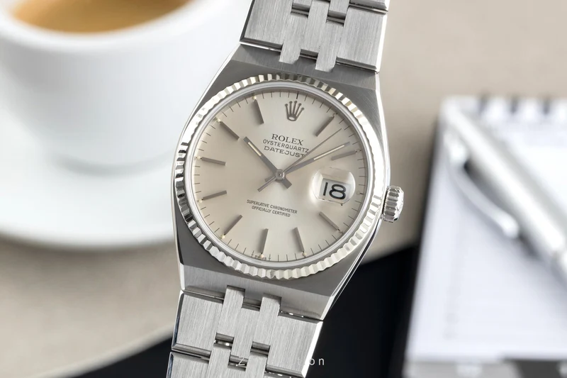 Rolex Oysterquartz steel / white gold quartz men's watch 17014 [2503996]