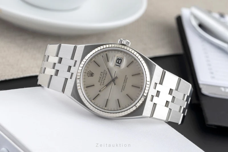 Rolex Oysterquartz steel / white gold quartz men's watch 17014 [2503996]