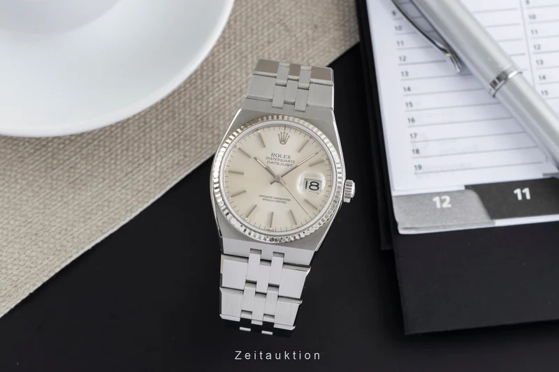 Rolex Oysterquartz steel / white gold quartz men's watch 17014 [2503996]