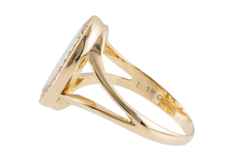 Chopard Happy Diamond Ring 18k (0.750) gold 31 diamonds with box RRP: 5800,- €[KL25999]