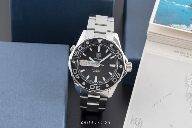 Tag Heuer Aquaracer steel automatic men's watch WAJ2114.BA0871 [2503175]