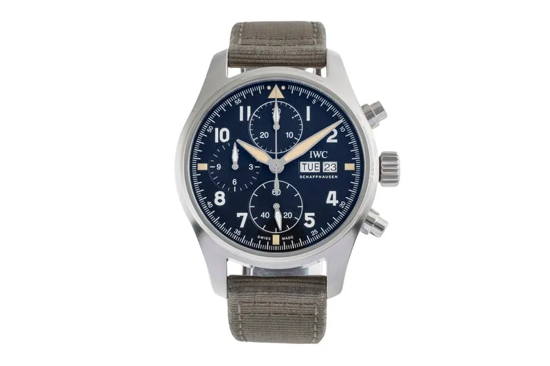 IWC Fliegerchronograph chronograph steel automatic men's watch IW387901 LP: 7300EUR [2504136]