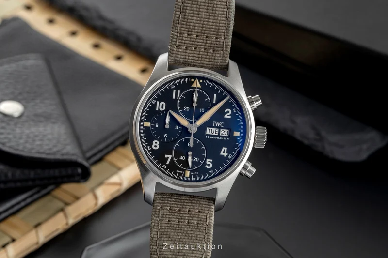 IWC Fliegerchronograph chronograph steel automatic men's watch IW387901 LP: 7300EUR [2504136]
