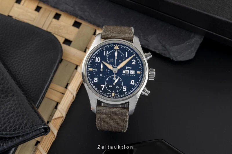 IWC Fliegerchronograph chronograph steel automatic men's watch IW387901 LP: 7300EUR [2504136]